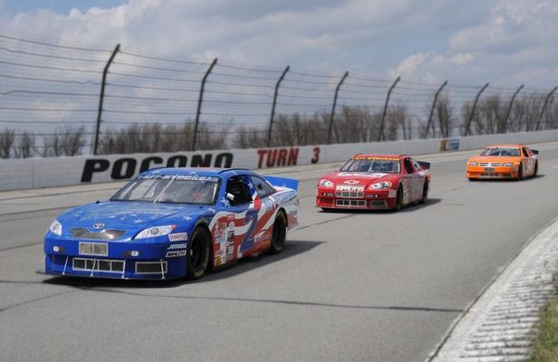 Stock car driving at Pocono Raceway