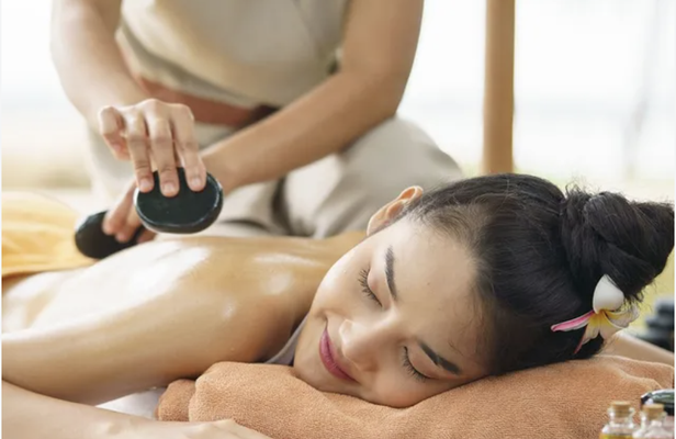 Relaxing massage at Butterfly Garden Spa NYC